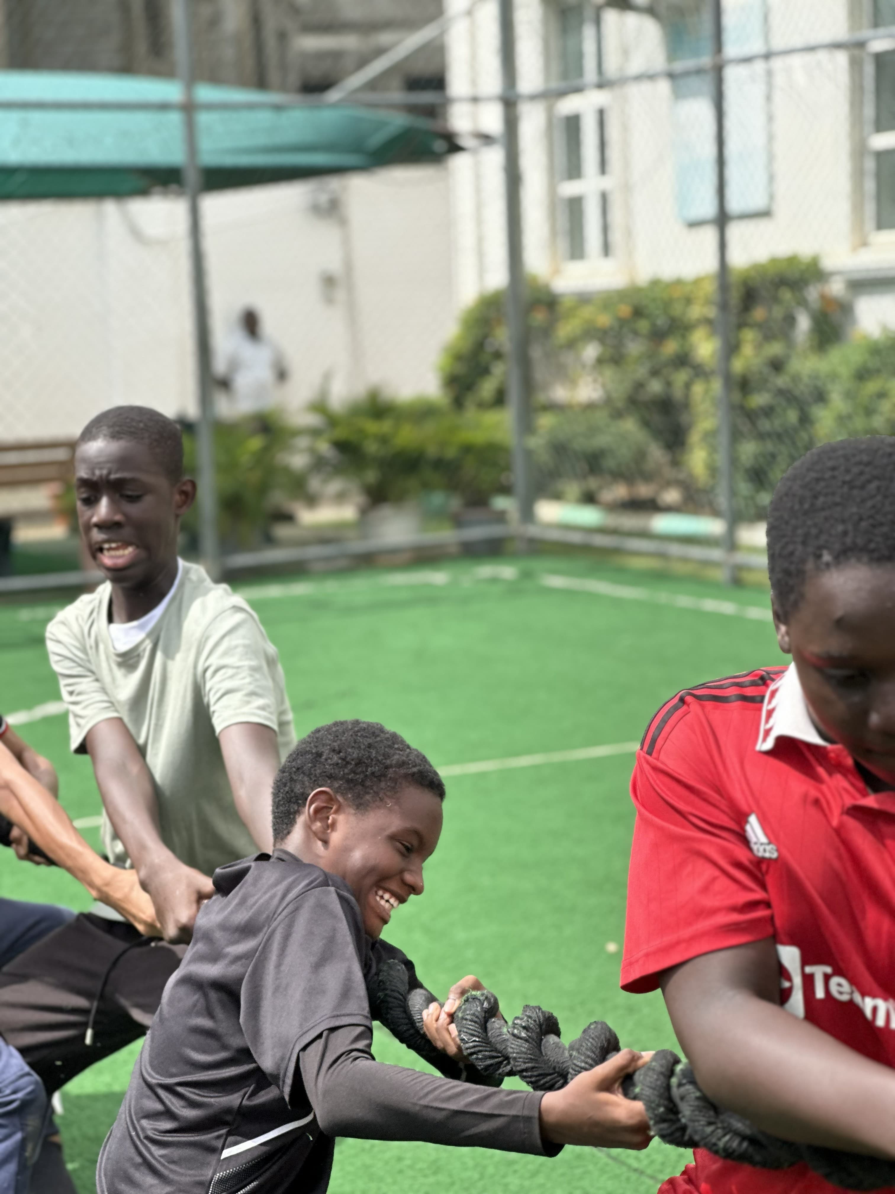 Students playing sports